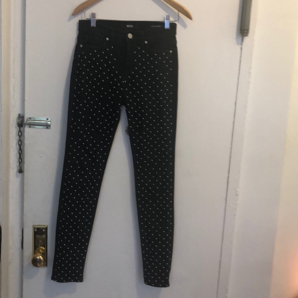 BDG pearl embellished high rise jeans
